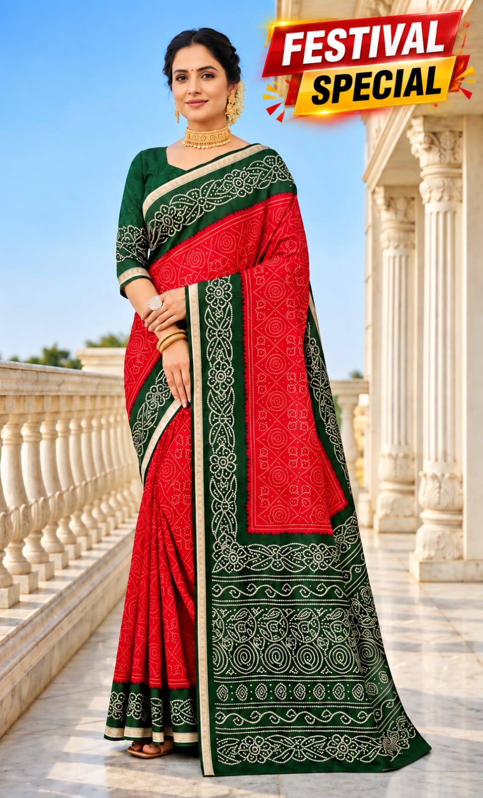 Bandini Design  Red, Green & Big Border